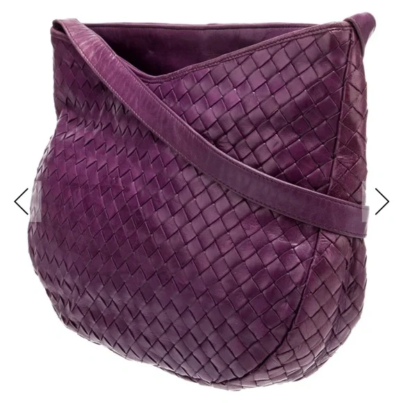 Bottega Veneta Deep Purple Woven Hobo Bag - Picture 3 of 6